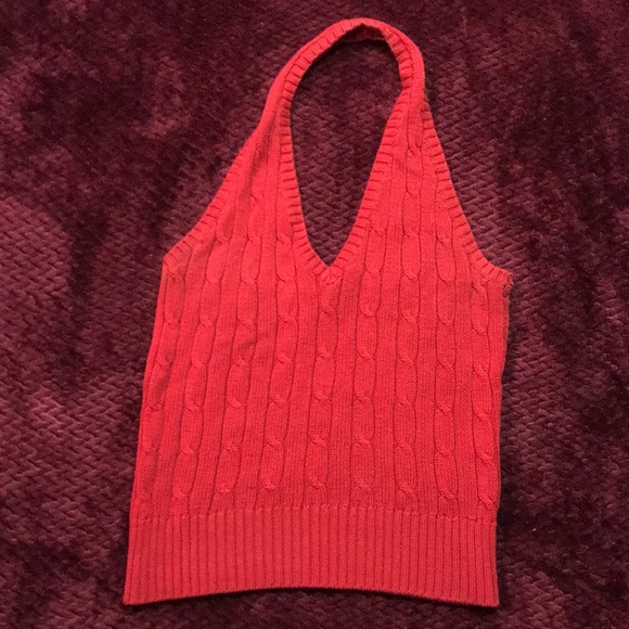 Ralph Lauren Tops - Ralph Lauren Red Knit halter top